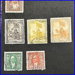 Early Iraq Mint Used Stamps Lot On Page, Royalty, Overprints & More