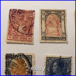 Early Lot Of 10 Siam Thailand Stamps 9 Different, Great Collection