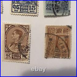 Early Lot Of 10 Siam Thailand Stamps 9 Different, Great Collection