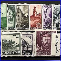 Early Lot Of Germany Occupied Poland Stamps Mint And Used Collection