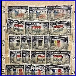 Early U. S. Stamps Lot With Various Country Flags In Stock Page #4