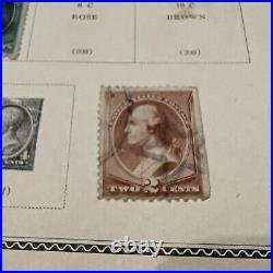 Early Washington And Franklin U. S. Stamps Lot On Album Pages Fancy Cancels