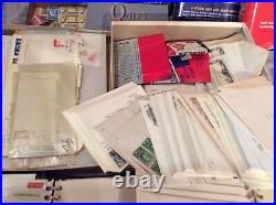 Estate Stamp collection Foreign & US Stamps. ALBUMS COVERS MINT USED PL BLOCKS