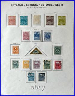 Estonia Mint and Used Stamp Collection Hinged on Pages