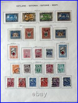 Estonia Mint and Used Stamp Collection Hinged on Pages