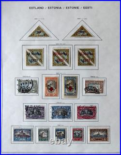 Estonia Mint and Used Stamp Collection Hinged on Pages