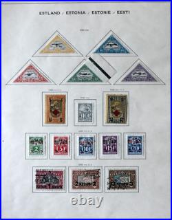 Estonia Mint and Used Stamp Collection Hinged on Pages