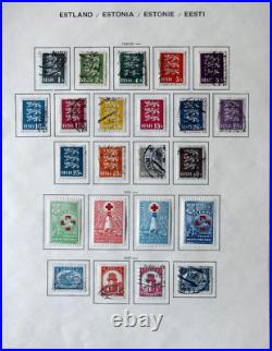 Estonia Mint and Used Stamp Collection Hinged on Pages