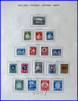 Estonia Mint and Used Stamp Collection Hinged on Pages