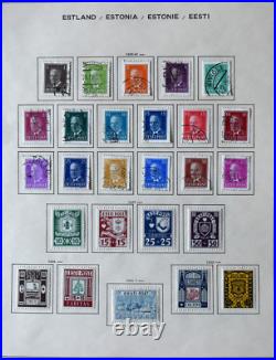 Estonia Mint and Used Stamp Collection Hinged on Pages