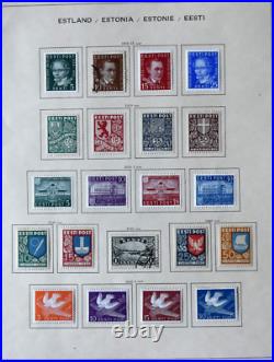 Estonia Mint and Used Stamp Collection Hinged on Pages