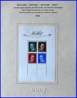 Estonia Mint and Used Stamp Collection Hinged on Pages