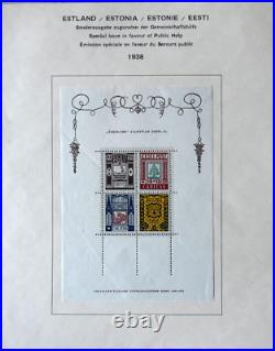 Estonia Mint and Used Stamp Collection Hinged on Pages