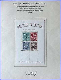 Estonia Mint and Used Stamp Collection Hinged on Pages