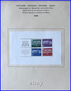 Estonia Mint and Used Stamp Collection Hinged on Pages