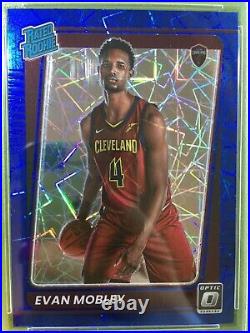 Evan Mobley BLUE PRIZM VELOCITY PSA 9 RATED ROOKIE CARD 2021 Optic EVAN MOBLEY