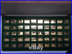 FRANKLIN MINT OFFICIAL DUCK STAMPS OF AMERICA 24 Kt GOLD ELECTROPLATED ON SILVER