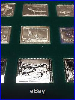 FRANKLIN MINT OFFICIAL DUCK STAMPS OF AMERICA 24 Kt GOLD ELECTROPLATED ON SILVER