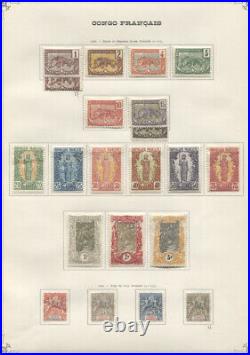 FRENCH CONGO MINT USED ON TWO ALBUM PAGES incl. E. G. Nos. 15 16-34 35-49 over