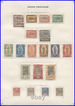 FRENCH CONGO MINT USED ON TWO ALBUM PAGES incl. E. G. Nos. 15 16-34 35-49 overa
