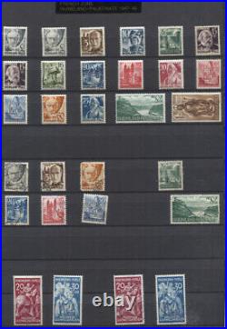 FRENCH ZONE- RHINE PALATINATE 1947-49 COLLECTION ON STOCK PAGES MNH MINT USED be