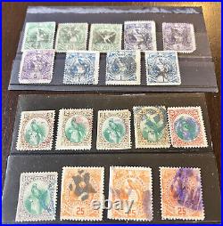 Fancy Cancel Lot Of Guatemala Bird Stamps Late 1800's, Amazing Selection