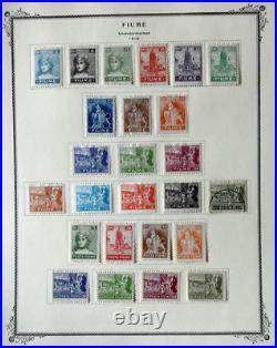 Fiume Mint and Used Stamp Collection Hinged on Pages