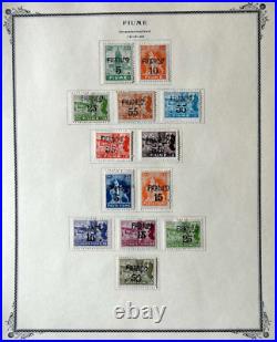 Fiume Mint and Used Stamp Collection Hinged on Pages