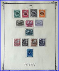 Fiume Mint and Used Stamp Collection Hinged on Pages