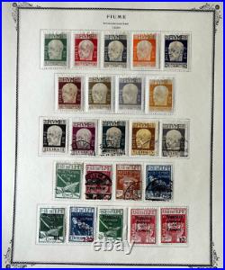 Fiume Mint and Used Stamp Collection Hinged on Pages