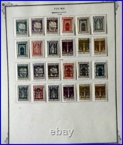 Fiume Mint and Used Stamp Collection Hinged on Pages