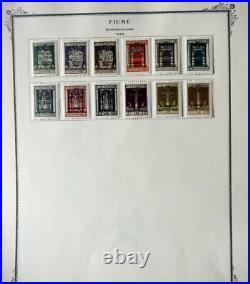 Fiume Mint and Used Stamp Collection Hinged on Pages