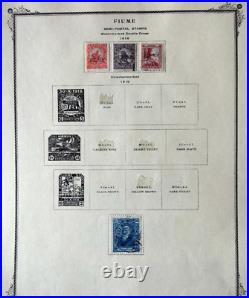 Fiume Mint and Used Stamp Collection Hinged on Pages