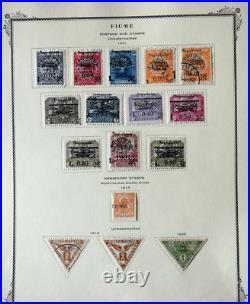 Fiume Mint and Used Stamp Collection Hinged on Pages