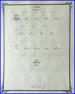 Fiume Mint and Used Stamp Collection Hinged on Pages