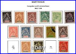 France & Colonies 1886-1946 Collection Of 450 Stamps Mint & Used On 50 Pages