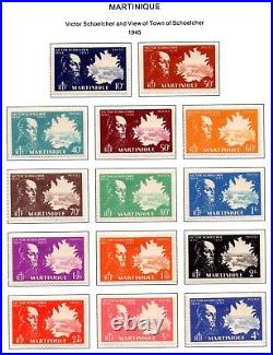 France & Colonies 1886-1946 Collection Of 450 Stamps Mint & Used On 50 Pages