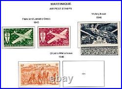 France & Colonies 1886-1946 Collection Of 450 Stamps Mint & Used On 50 Pages