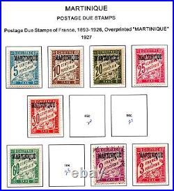 France & Colonies 1886-1946 Collection Of 450 Stamps Mint & Used On 50 Pages