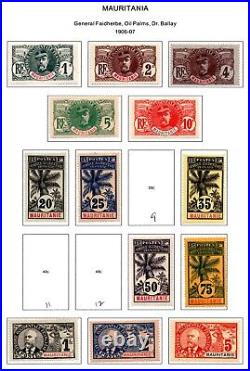 France & Colonies 1886-1946 Collection Of 450 Stamps Mint & Used On 50 Pages