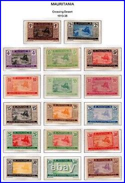 France & Colonies 1886-1946 Collection Of 450 Stamps Mint & Used On 50 Pages