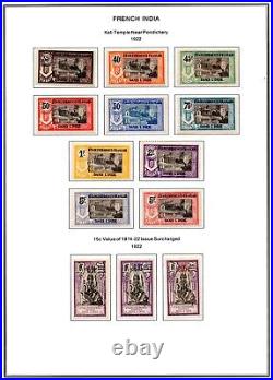 France India 1892-1944 Collection Of 250 Stamps On 29 Pages Mint & Used