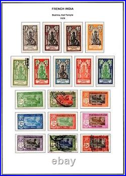 France India 1892-1944 Collection Of 250 Stamps On 29 Pages Mint & Used