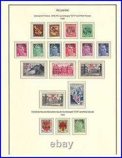 France colonies 1947-1974 REUNION collection mint & used $ 430.00