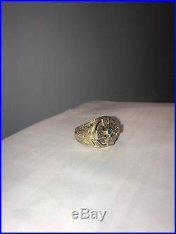 Franklin mint mens ring power of the Emerald Isle Celtic cross stamped