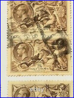 GB King George V USED Lot of 14 Misc. 1913-1934 Definitive High Value stamps