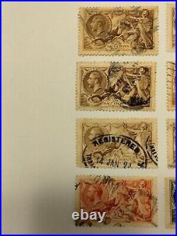 GB King George V USED Lot of 14 Misc. 1913-1934 Definitive High Value stamps