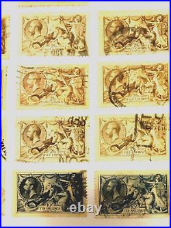 GB King George V USED Lot of 14 Misc. 1913-1934 Definitive High Value stamps