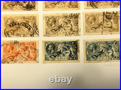 GB King George V USED Lot of 14 Misc. 1913-1934 Definitive High Value stamps