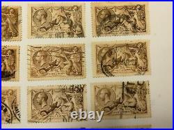 GB King George V USED Lot of 14 Misc. 1913-1934 Definitive High Value stamps